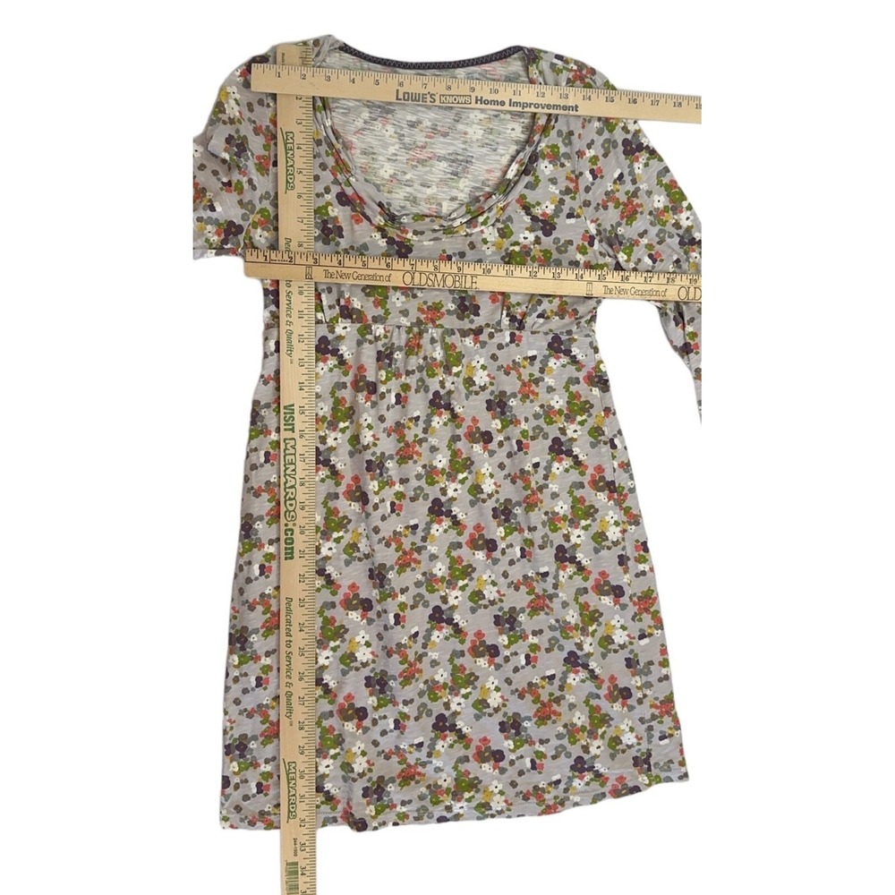 Boden Dress Women's Sz 6 Gray Floral Long Sleeve Cottagecore Gorpcore - Picture 6 of 7